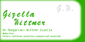 gizella wittner business card